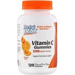 Витамин С Doctor's Best Vitamin C Gummies апельсин 250 мг 120 желейных конфет