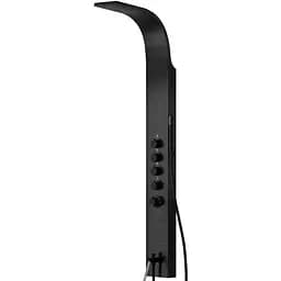 Душова панель Corsan Samsara black з виливом S003MBLW, Чорний матовий