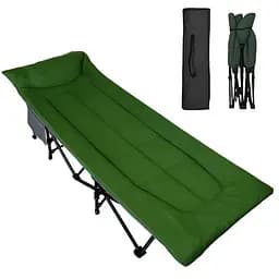 Туристична похідна розкладачка Leobro з вбудованим матрацом Green (LB-CC-K1-GRN)