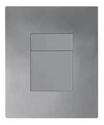 Панель змиву пластикова Koer KT-0607-07 157x198x3mm, кнопка квадратна KR5345, Графит - мініатюра 2