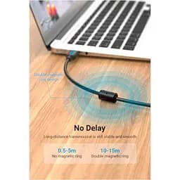 Кабель для принтера USB 2.0 AM/BM 1.5m 480Mbps PVC black Vention (COQBG) - мініатюра 4