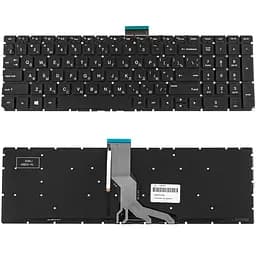 Клавіатура для ноутбука HP (Omen: 15-ax, 17-w series) rus, black, без фрейма, підсвічування клавіш