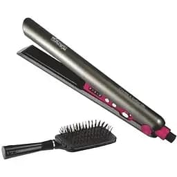 Комплект для стайлінгу волосся DSP-10264 випрямляч та масажна щітка Сріблястий