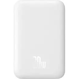 Зовнішній акумулятор Baseus Magnetic Mini Air Wireless Fast Charge Power Bank 6000mAh 20W Stellar White（With Simple Series Charging Cable Type-C to (P10059002223-00)