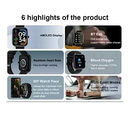 Смарт-годинник Smart Watch iMiki ST-2 IP68 AMOLED Blue - мініатюра 2