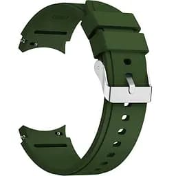 Ремінець для Samsung Galaxy Watch 4 40mm - темно-зелений ширина кріплення 20мм силікон Watchbands Galaxy Classic (W43-7WB61805653)