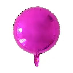 Шар воздушный фольгированный (55 см) Круглый ярко-розовый