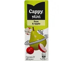 Cappy mini Pear Apple, 0,2 л, Нектар Груша-яблуко Каппі міні, з трубочкою