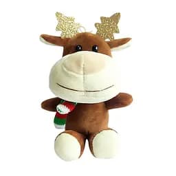 Мягкая игрушка Олененок Бруно 17 см коричневая