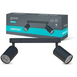 Светильник накладной Ledcoin ML314-2 MR16 GU10 двойной поворотный черный (80376)