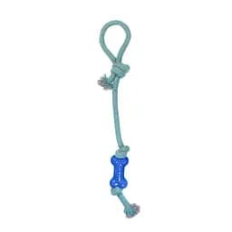Игрушка для собак Misoko&Co Длинная веревка с косточкой blue 48 cm