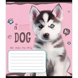 Зошит учнівський "Милий цуценя" Leader 012-520132L-1 в лінію, 12 аркушів