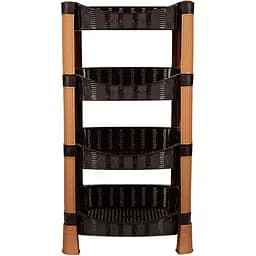 Етажерка Violet House 0886  В'язання Brown 4-х ярусна 77.5x30.5x45 см (0886 Вязание BROWN 4-х ярусная)