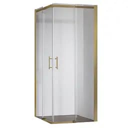 Душевая кабина без поддона Koer SR SC03-90x90x200-TR-12 прозрачное стекло Easy Clean 6 мм, матовое с KR5358, Универсальная, прозрачный, золотой