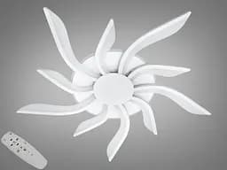 Оригінальна світлодіодна люстра з пультом, підсвіткою, 82W, біла