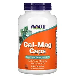 Кальцій та магній Now Foods Cal-Mag Caps з мікроелементами та вітаміном D 240 капсули