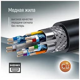 Кабель мультимедійний HDMI M to HDMI M 1.5m V2.0 4K60Hz black ColorWay (CW-CBHD078-BK) - мініатюра 8