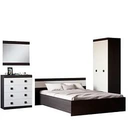 Гарнітур спальний Еверест Соната 14 Венге темний/Білий (DTM-2619)