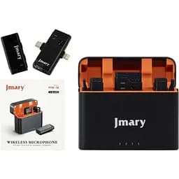 Бездротовий петличний мікрофон Jmary MW-16 3 в 1 для мобільних пристроїв та камер Lightning Type-C 3.5 мм jack 2 мікрофони