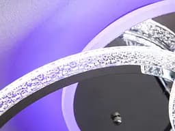 Стельовий світильник LED Diasha A8180/2HR, 55W, 3200K-6500K, хром, сучасний стиль, з пультом, диммером, кольорова підсвітка - мініатюра 4