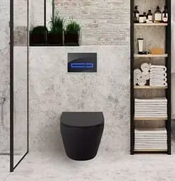 Клавіша для інсталяції сенсорна Am.Pm Touch Pro скло black I0450A38, Чорний матовий - мініатюра 2