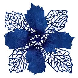 Ялинкова іграшка MIS LT Квітка Різдвяник великий 23х23х5 см синій