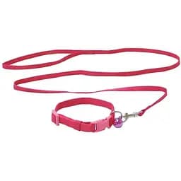 Нашийник з повідцем Croci Mini нейлоновий 16-24 см/120 см рожевий/бірютний