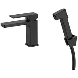 Змішувач для раковини Qtap Gemini (з гігієнічним душем) QTGEM272BLM45690 Black Matt