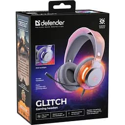 Гарнітура Defender Glitch, USB, RGB, 2м, White - мініатюра 3