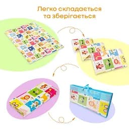 Розвиваючий килимок дитячий термо Ростомір | Тварини зі словами 180х200х0.8см (266) - мініатюра 6