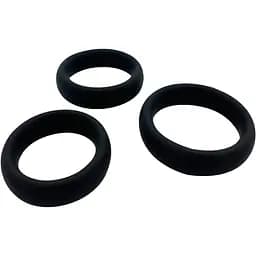 Набір ерекційних кілець Alive Sensual Pleasure Rings 3 шт. чорний