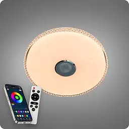 Люстра світлодіодна 517 Dlight RGB з пультом і колонкою 80Вт Білий (02163) - мініатюра 6