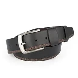 Ремень мужской кожаный коричневый батал SF-402 XXL (145 см) под джинсы