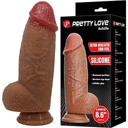 Фаллоимитатор Pretty Love Achille 22 см коричневый