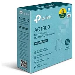 Мережевий адаптер USB TP-Link Archer T3U Nano, Black, 5GHz / 2.4GHz, AC1300 (867 / 400 Мбит/с), USB 2.0, мініатюрний розмір, MU-MIMO - мініатюра 3