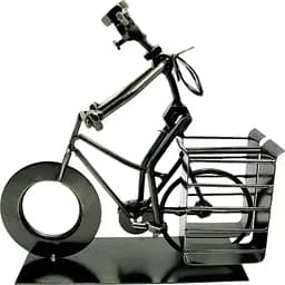 Техно-арт подставка под ручки "велосипедист" металл 19х21х7,5 см (c103)