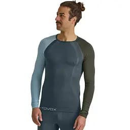 Термофутболка чоловіча Ortovox 120 Comp Light Long Sleeve Men XL Сірий-Блакитний
