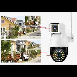 Вулична камера відеоспостереження двооб'єктивна поворотна P12 WIFI IP 360/90 V380PRO 3+3.0mp - мініатюра 3