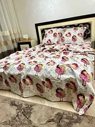 Постельное белье хлопок Единорог Полутораспальное 150 x 220 Бязь 50 х 70 Белое 