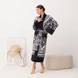 Кімоно жіноче з плюшевого велюру Kimono Noire 18133 2XL - мініатюра 3