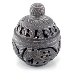 Свічник Аромакурителька з мильного каменю 8.3х6.8х6.2 см