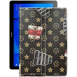 Чохол StatusCASE з екошкіри для планшету Huawei MediaPad T3 10 Луі-Вітон-коричневий