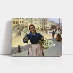 Інтер'єрна картина Київська квіткарка, Пимоненко Микола (1897), інтер'єрний декор, 45×60 см (id6938)