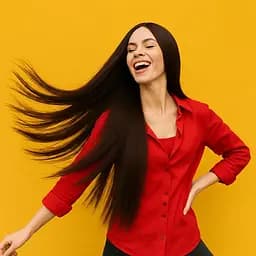 Перука аніме пряма довга без чубчика з термоволокна 70 см каштанова