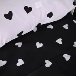 Комплект постільної білизни MirSon Kids Time 17-0669 Black and White Love 110 x 140 см (2200010180862) - мініатюра 4