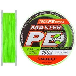 Шнур Select Master PE 150 м (салат.) 0.18 мм 21 кг