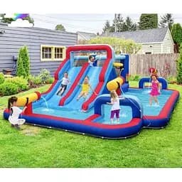Надувний парк Costway Fun Kids із водними гірками (без вентилятора) - мініатюра 3