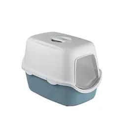 Stefanplast Cathy - Туалет закрытый для котов сине-стальной