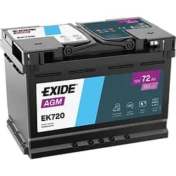 Акумулятор Exide Start-Stop AGM 72Ah Ев (-/+) 760EN 278 х 175 х 190 мм
