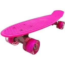 Скейт Пенні Борд A-Toys Penny Board Maraton зі світловими колесами з декою 55 см рожевий